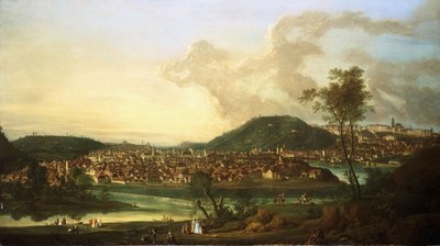 Vista de Praga desde el Este de Johann Friedrich Meyer
