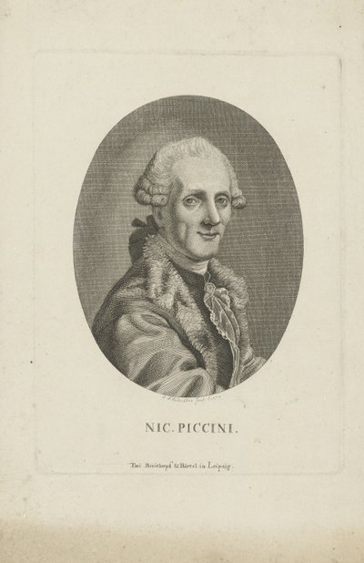 Retrato del compositor Niccolò Piccinni 1728-1800 de Johann Friedrich Schröter