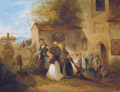 En el cementerio ("La novia en la tumba") de Johann Friedrich Treml