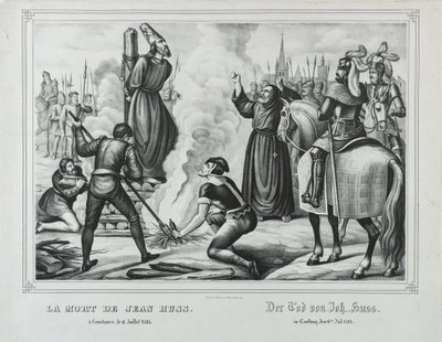 La Muerte de Jan Hus en Constanza de Johann Friedrich Wentzel