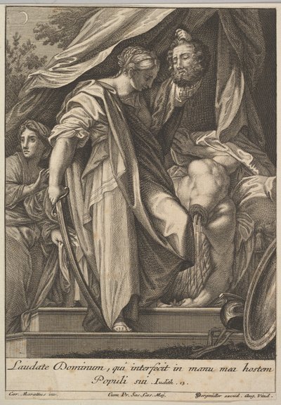 Judith Decapitando a Holofernes, 1705-62 de Johann Georg Bergmuller