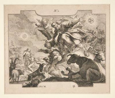 La creación (?) de Johann Georg Bergmuller