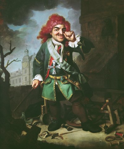 Retrato de Clemens Perkeo, Bufón en la Corte de Heidelberg de Johann Georg Dathan