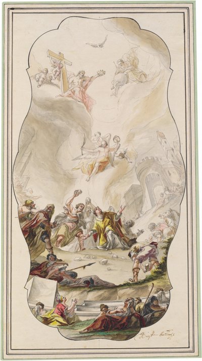 La lapidación de San Esteban de Johann Georg Dieffenbrunner