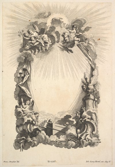 El arca de la alianza, del Libro de Cartouches de Johann Georg Hertel