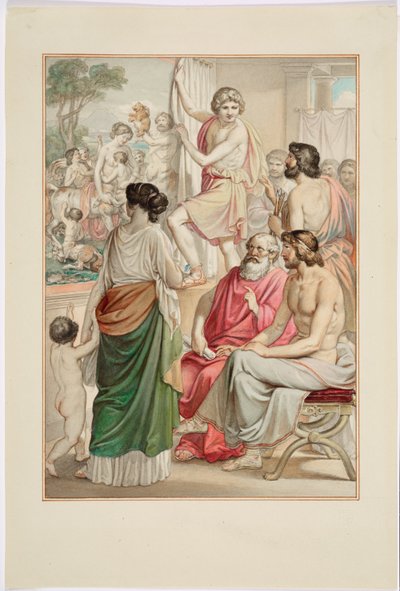 El pintor Zeuxis presenta su cuadro del centauro de Johann Georg Hiltensperger