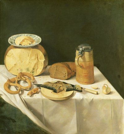 Naturaleza muerta con desayuno de Johann Georg Hinz