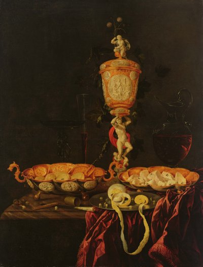 Naturaleza muerta con una copa de Johann Georg Hinz