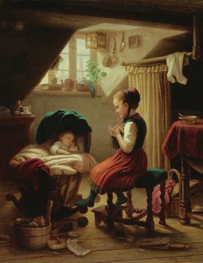Cuidando a los pequeños de Johann Georg Meyer von Bremen