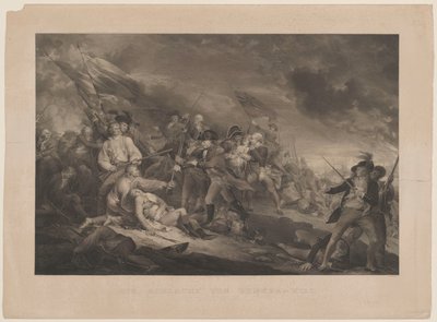 La batalla de Bunkershill. J. Trumbull p. de Johann Georg Nordheim