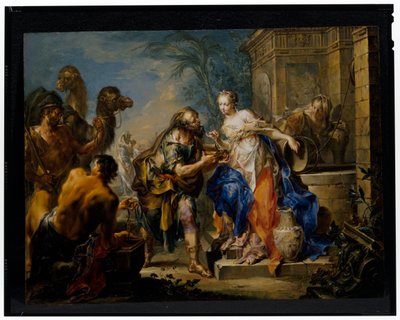 Elizier y Rebecca de Johann Georg Platzer