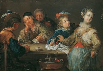 jugador de cartas (as es triunfo) de Johann Georg Platzer
