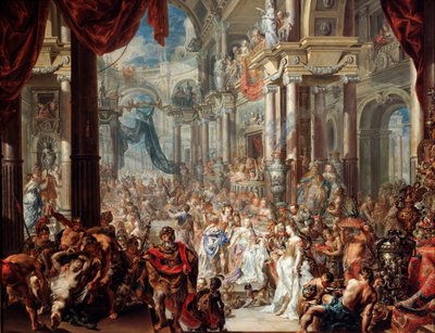 La Parábola del Banquete de Bodas, 1737 de Johann Georg Platzer
