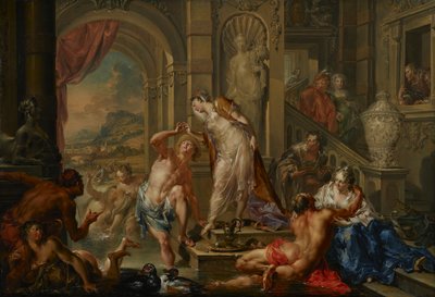 Los placeres de las estaciones: Verano, c.1730 (óleo sobre cobre) de Johann Georg Platzer