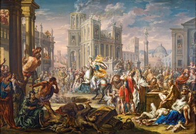 La muerte sacrificial de Marcus Curtius de Johann Georg Platzer