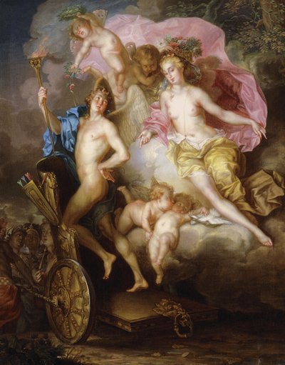 El triunfo de Venus y Cupido con el carro de Cupido de Johann Georg Platzer