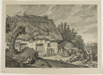 Una cabaña de granja de Johann Georg Wille