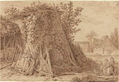 Un Horno Rústico en Vernon de Johann Georg Wille