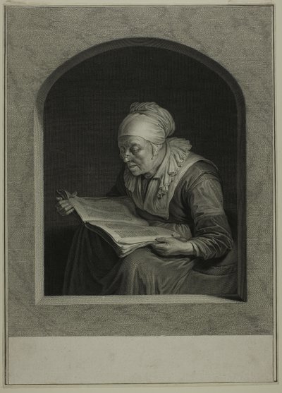 La Liseuse (Una mujer leyendo) de Johann Georg Wille