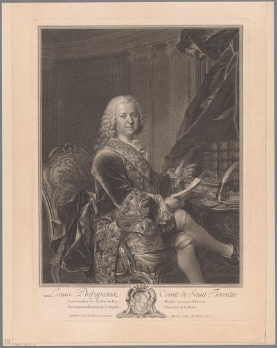 Retrato de Louis Phélypeaux de Saint-Florentin de Johann Georg Wille