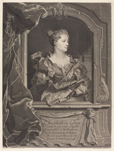 Elizabeth de Gouy, esposa de Hyacinthe Rigaud de Johann Georg Wille after Hyacinthe Rigaud