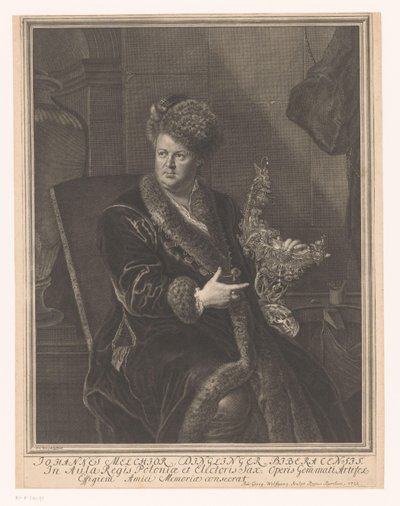 Retrato del orfebre Johann Melchior Dinglinger de Johann Georg Wolffgang
