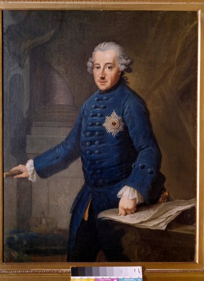 Retrato de Federico II de Prusia de Johann Georg Ziesenis