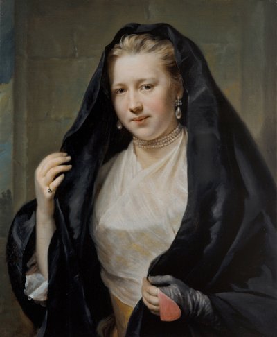 Retrato de una dama elegante de Johann Georg Ziesenis