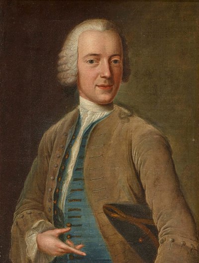 Autorretrato, ca 1744 de Johann Georg Ziesenis the Younger