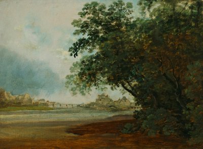 Isar mit Praterinsel de Johann Georg von Dillis