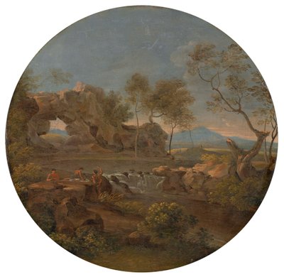 Paisaje sureño con arco de roca de Johann Georg von Dillis