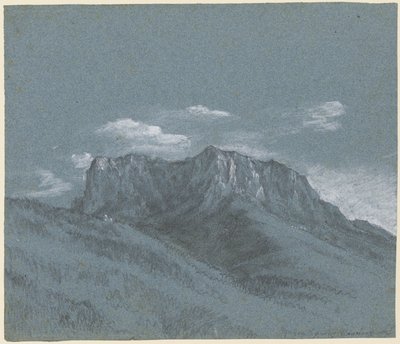 El Rauschberg, c.1800 (tiza negra, grafito y gouache blanco) de Johann Georg von Dillis