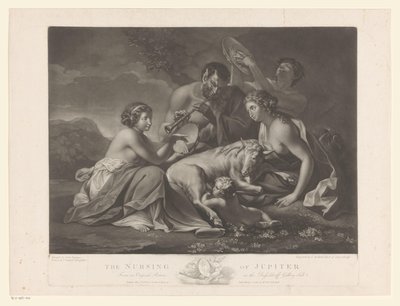 Júpiter amamantado por la cabra Amaltea
La enfermería de Júpiter (título en el objeto) de Johann Gerard Huck
