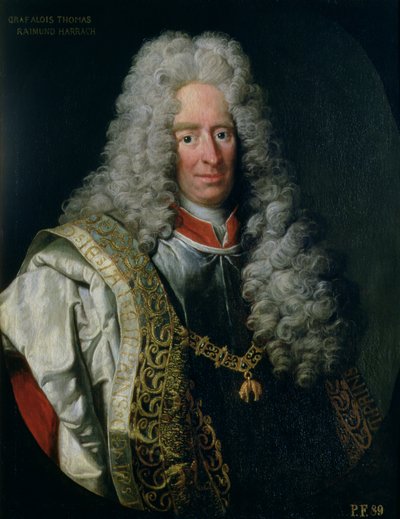 Conde Alois Thomas Raimund von Harrach, Virrey de Nápoles (1669-1742) de Johann Gottfried Auerbach