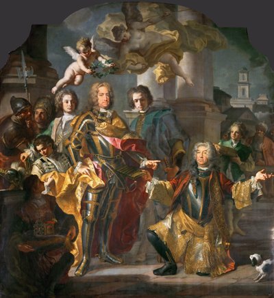 Emperador Carlos VI (1685-1740) y el Conde Michael Johann von Althann (1679-1722) de Johann Gottfried Auerbach