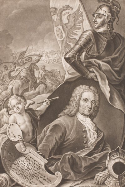 Retrato de Georg Philipp Rugendas 1666-1742, c. 1745 de Johann Gottfried Haid