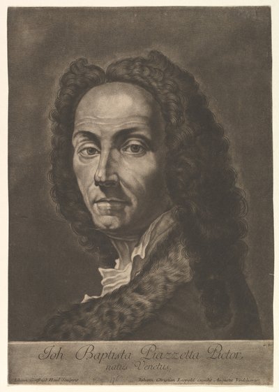 Retrato de Giovanni Battista Piazzetta, principios del siglo XVIII de Johann Gottfried Haid