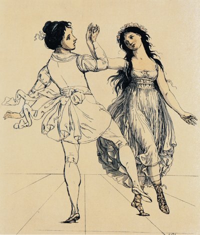 La pareja de baile María y Salvatore Viganò de Johann Gottfried Schadow