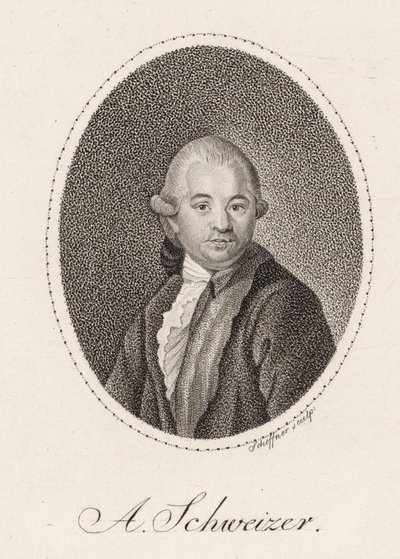 Retrato del compositor Anton Schweitzer 1735-1787, 1785 de Johann Gottfried Scheffner