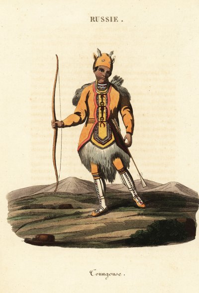 Hombre del pueblo nómada Evenki de Johann Gottlieb Georgi