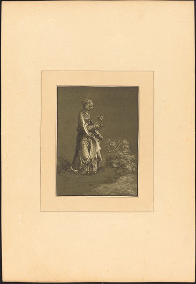 Santa Bárbara de Johann Gottlieb Prestel after Albrecht Altdorfer