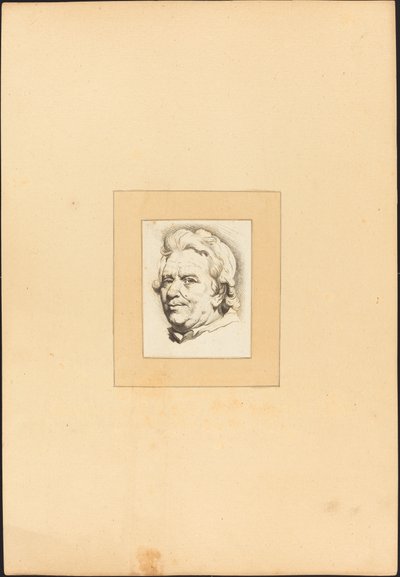 Cabeza de un hombre de Johann Gottlieb Prestel after Anton Joseph Prenner