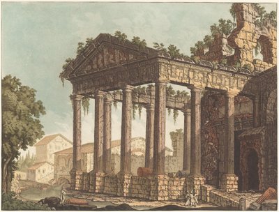 El templo de Hércules en Cori de Johann Gottlieb Prestel, probably after Alessandro Moretti