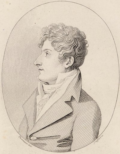 Retrato del compositor Francesco Morlacchi 1784-1841, ca 1820 de Johann Gottlob Seyffert
