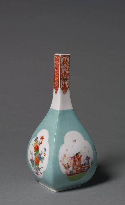 Botella de sake, fabricante Fábrica de Porcelana de Meissen, Alemania, c.1730 de Johann Gregor Herold