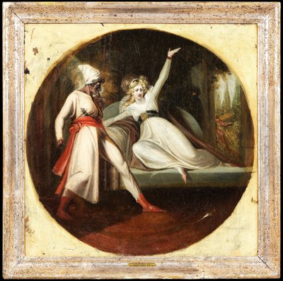 Leonora descubre la daga de Alonzo de Johann Heinrich Füssli