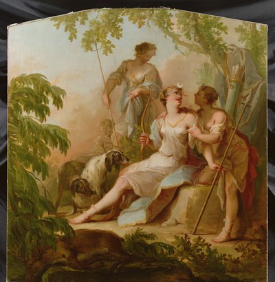 Diana descansando después de la caza de Johann Heinrich Keller