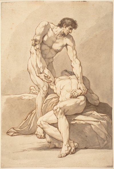 Dos hombres desnudos de Johann Heinrich Lips