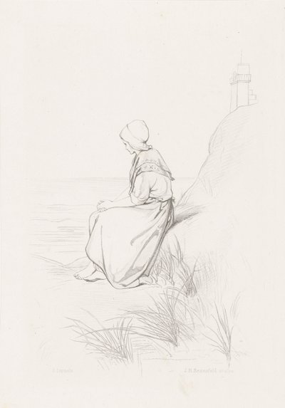 Chica en las dunas Los niños del mar (título de la serie) de Johann Heinrich Maria Hubert Rennefeld