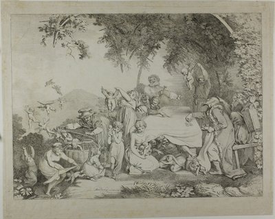 Subasta de los cupidos de Johann Heinrich Ramberg